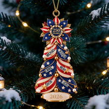 Load image into Gallery viewer, Celebrate American Pride: Proud Family Christmas Tree - Personalized Ornament for Patriots Ornament PopCulturePrints
