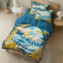 Load image into Gallery viewer, Enchanted Unicorn Lovers Quilt Bed Set Blanket PopCulturePrints

