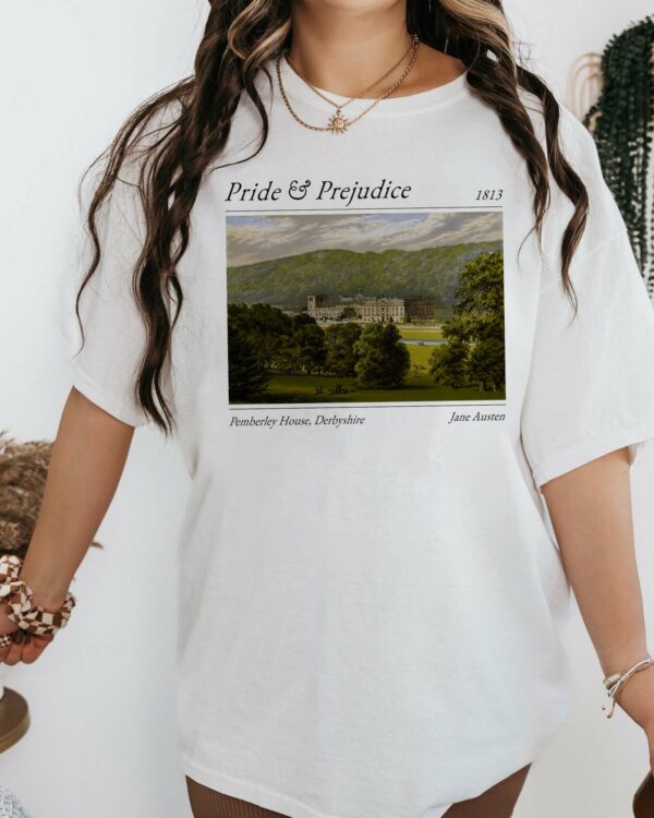 Elegant Pride & Prejudice Pemberley House T-Shirt