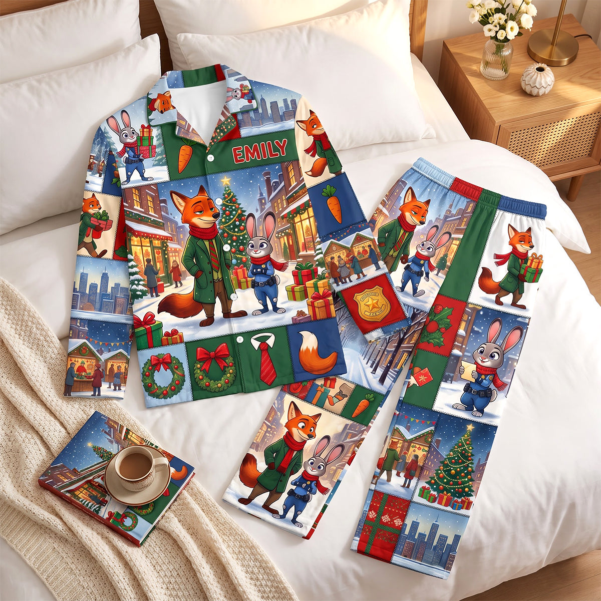 Celebrate Love with Our Personalized Couple Pajama Set - Perfect Christmas Gift for Couples!