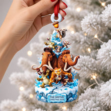 Load image into Gallery viewer, “Celebrate the Prehistoric Joy!” - Wonderful Prehistoric World Acrylic Ornament - Personalized Christmas Gift
