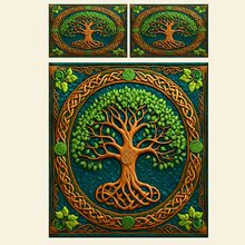 Load image into Gallery viewer, Celtic Heritage Tree Of Life Quilt Bedding Set Blanket PopCulturePrints
