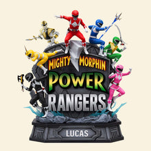 Load image into Gallery viewer, Unite Your Power Squad - Personalized Power Rangers Plaque for Movie Fans Shaped Plaques PopCulturePrints
