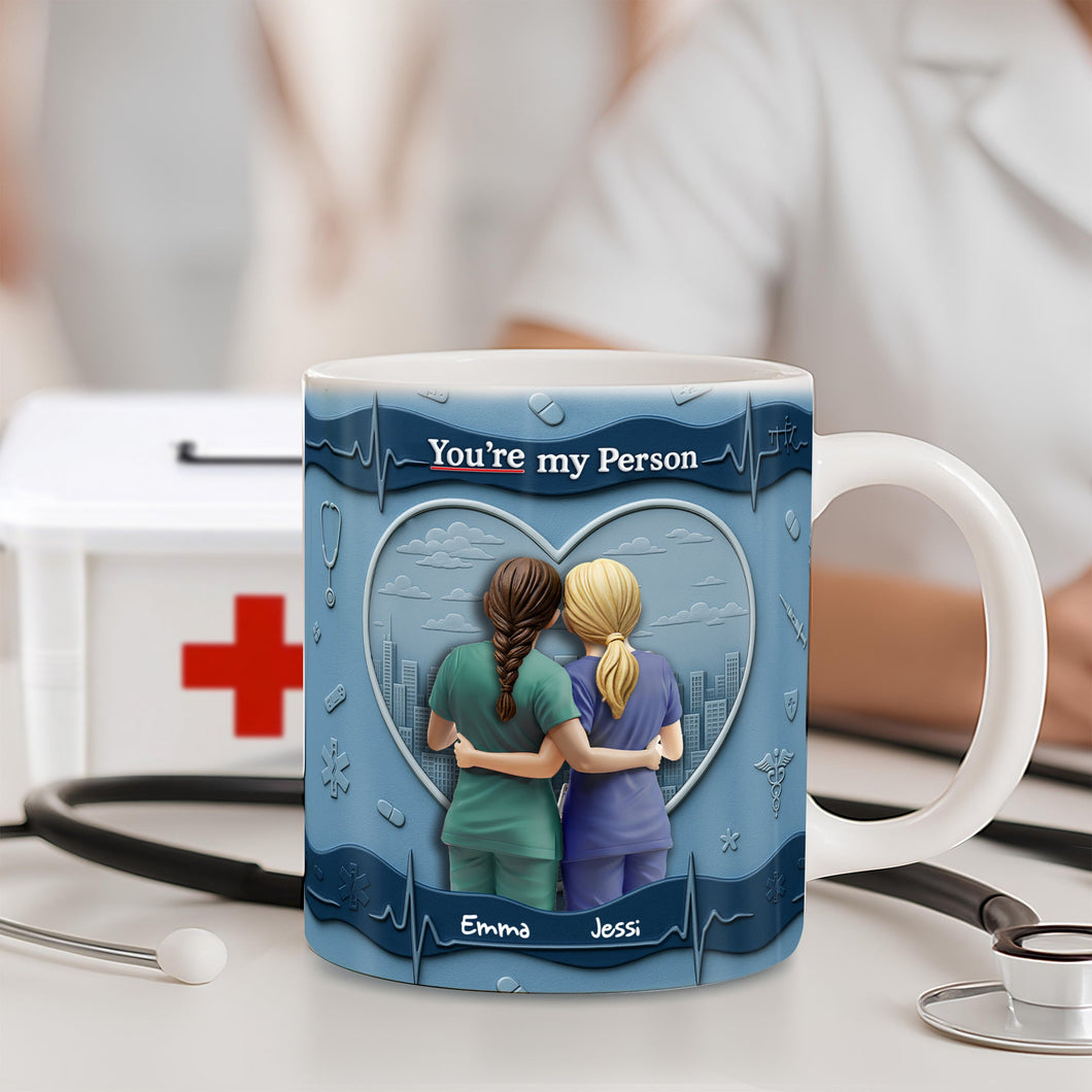 You're My Person - Personalized Nurse Besties Coffee Mug for Best Friends Coffee Mug PopCulturePrints