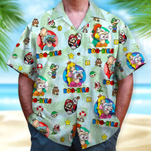 Load image into Gallery viewer, Custom Fan-Themed Hawaiian Shirt - Vibrant Cartoon Adventure Hawaiian Shirts PopCulturePrints
