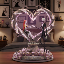Load image into Gallery viewer, “True Love Never Dies” - Gothic Couple Light Box - Personalized Gift for Couples and Halloween Lovers Light Box PopCulturePrints

