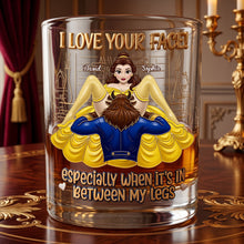 Load image into Gallery viewer, I Love Your Face! Naughty Couple Round Glass - Personalized Gift for Couples
