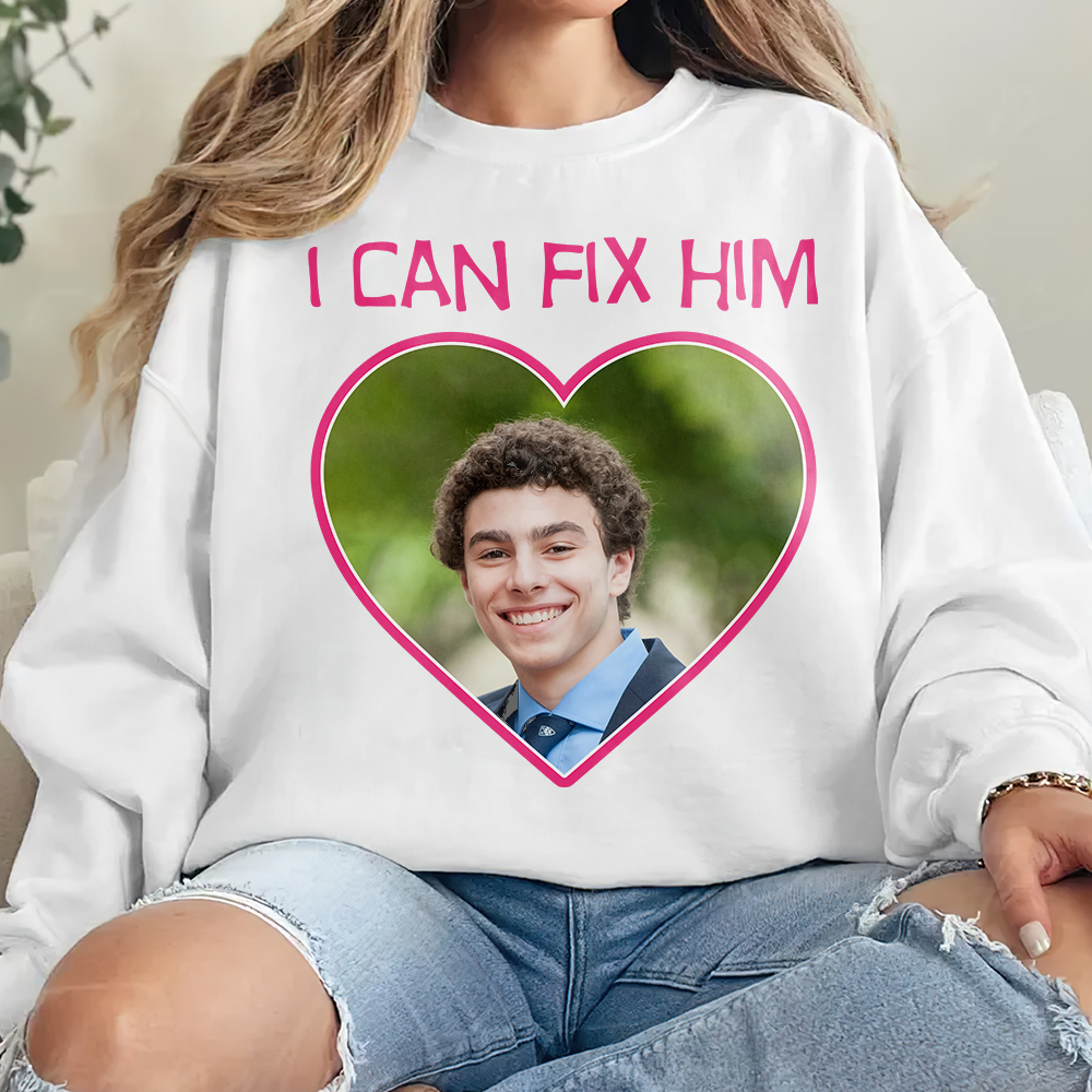 Personalized 'I Can Fix Him' Heart Sweatshirt