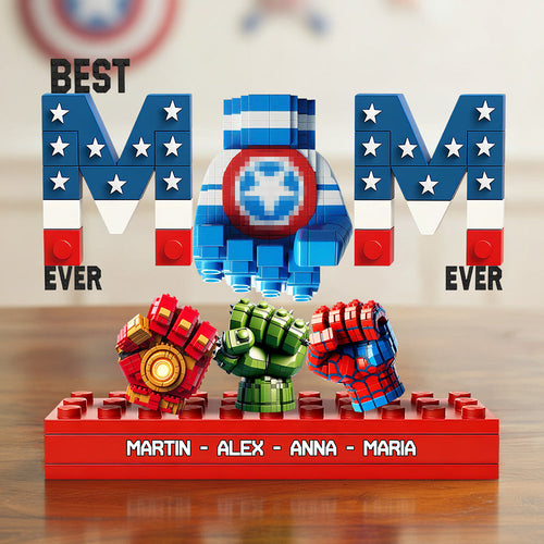 Best Mom Ever - Personalized Mom Squad Bump Power Acrylic Plaque Shaped Plaques PopCulturePrints
