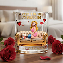 Load image into Gallery viewer, You're The Best At F*cking - Personalized Cheeky Couple Glass Glass PopCulturePrints
