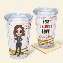 Load image into Gallery viewer, Personalized Crime Show Fan Acrylic Tumbler - 16oz Halloween Gift Tumbler Cup PopCulturePrints
