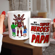 Load image into Gallery viewer, Personalized Superhero Mug for Dad - Custom Gift Coffee Mug PopCulturePrints
