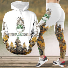 Load image into Gallery viewer, Custom Camping Girl Hoodie &amp; Leggings Set - Forest Adventure Design
