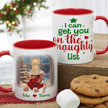 Load image into Gallery viewer, Personalized Christmas Naughty List Couple Mug Coffee Mug PopCulturePrints
