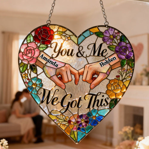 You & Me Suncatcher Ornament - Personalized Gift for Couples Ornament PopCulturePrints