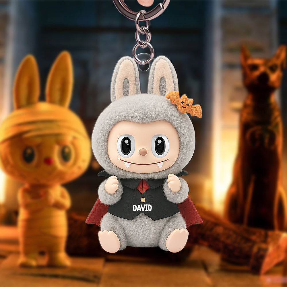 "Embrace the Spook!" Cute Monsters Acrylic Keychain - Personalized Gift for Halloween Lovers Keychains PopCulturePrints
