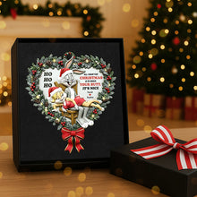 Load image into Gallery viewer, “All I Want for Christmas Is to Touch Your Butt” - Personalized Mischievous Rabbit Couple Christmas Ornament - Custom Gifts for Couples and Loved Ones Ornament PopCulturePrints
