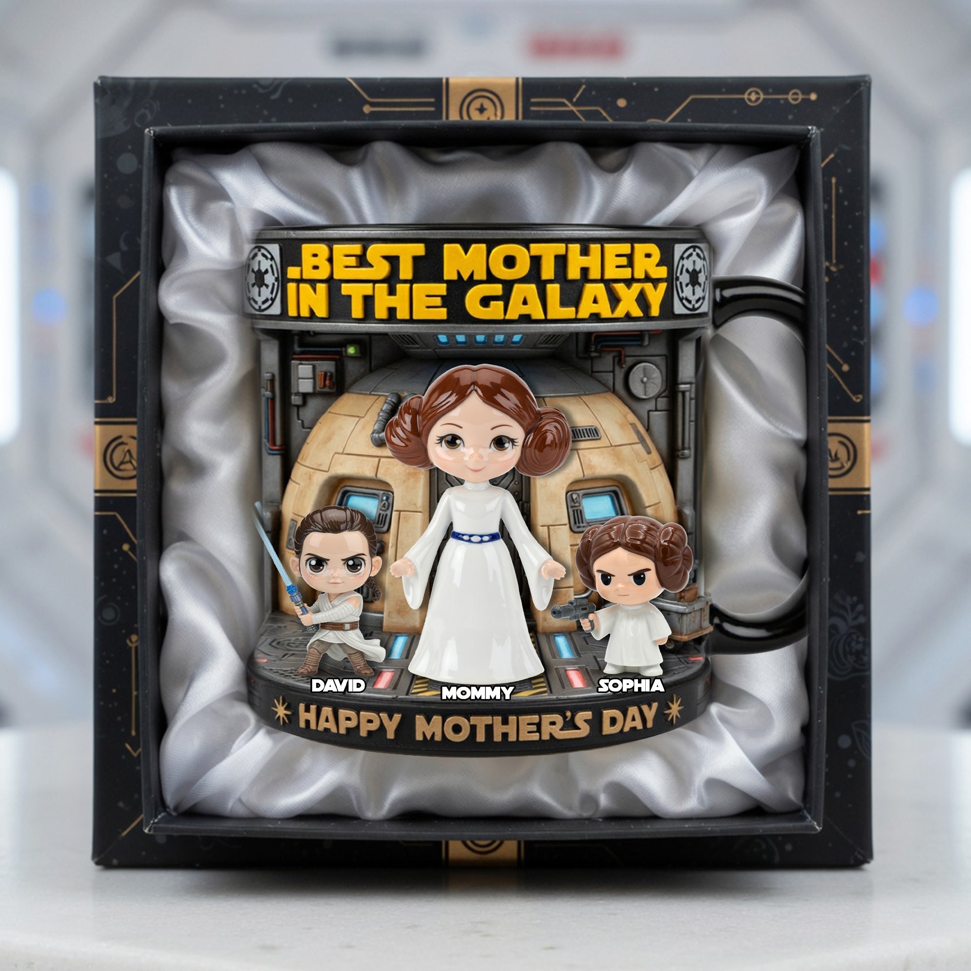 Best Mother in the Galaxy - Personalized Starlight Mom Magic Coffee Mug Coffee Mug PopCulturePrints
