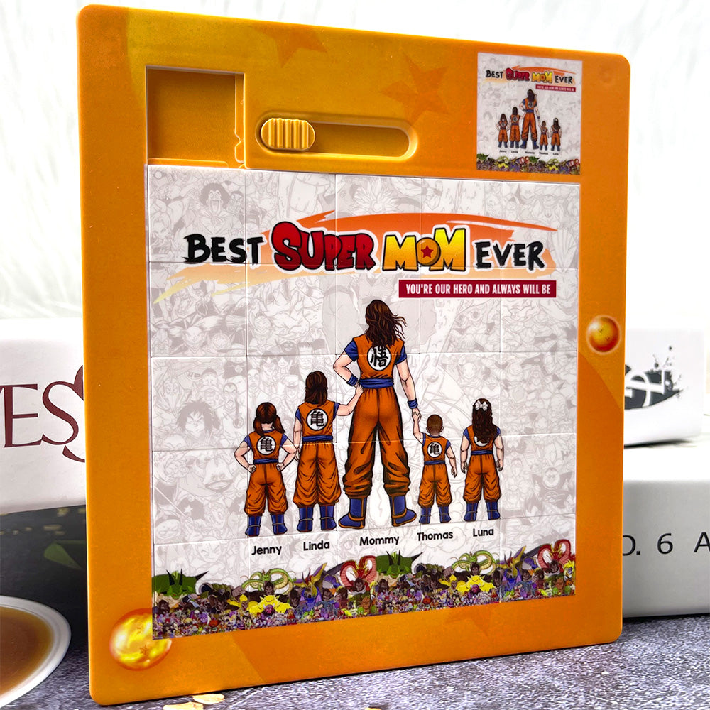 “Best Super Mom Ever” - Personalized Sliding Puzzle for Mothers Sliding Puzzle PopCulturePrints