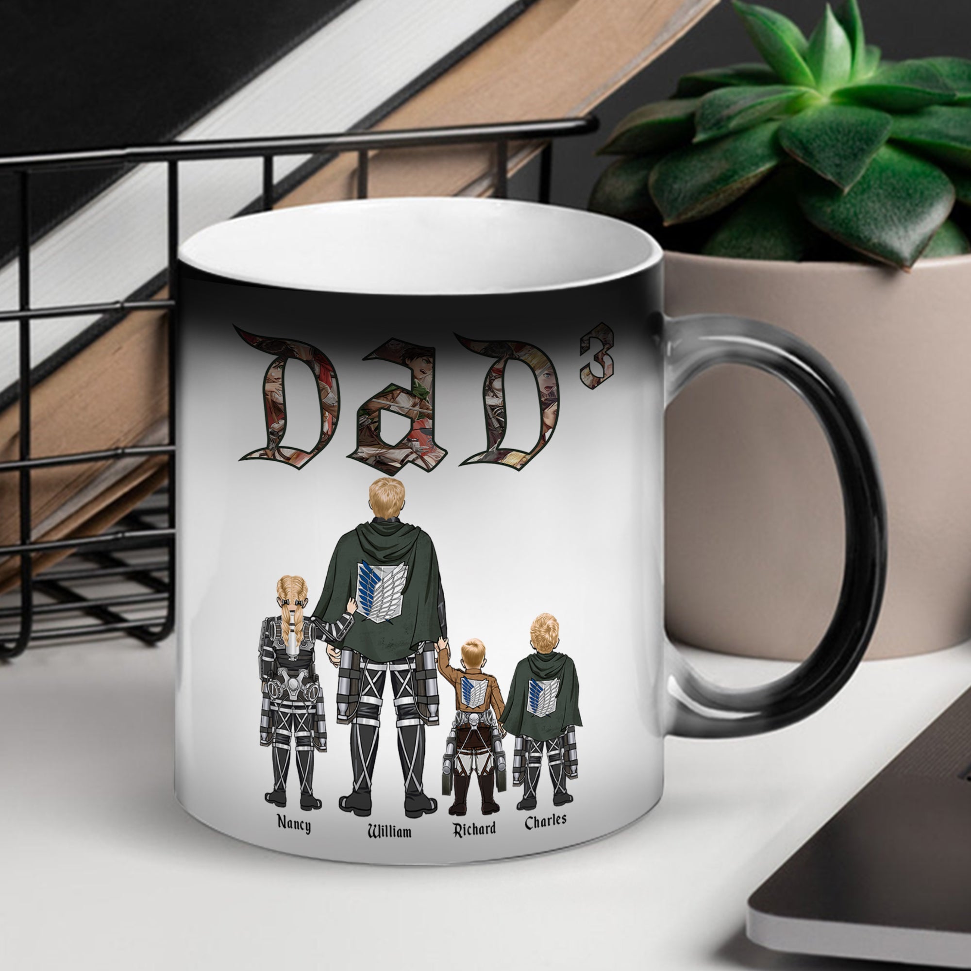 Personalized 'Dad' Magic Mug with Pop Culture Theme Coffee Mug PopCulturePrints