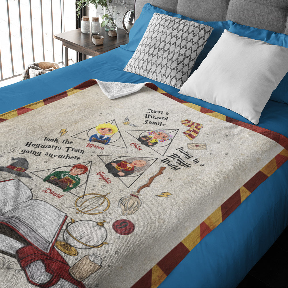 Personalized Harry Potter Family Blanket