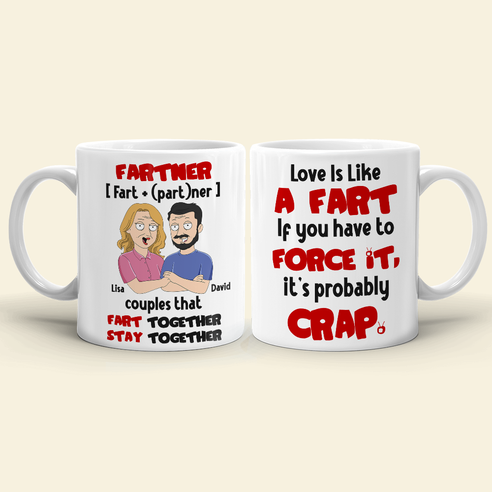 Humorous Couples Personalized Mug Set - Unique Valentine’s Day Gifts Coffee Mug PopCulturePrints