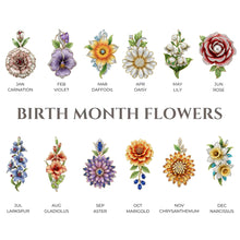Load image into Gallery viewer, Illuminate Your Spirit with Personalized Birth Month Flower Earrings - A Unique Gift for Her Earrings PopCulturePrints
