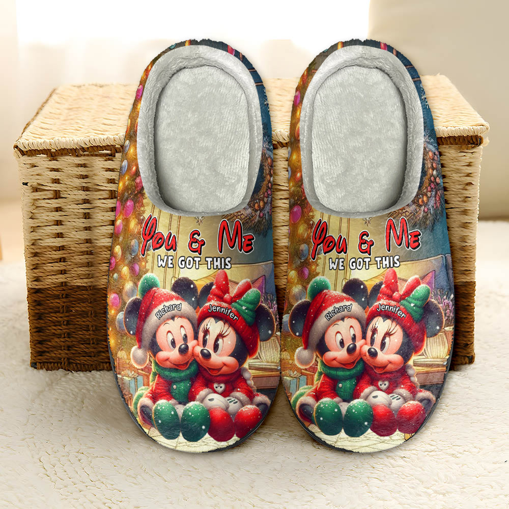 Personalized Christmas Slippers for Couples - You & Me Shoes PopCulturePrints