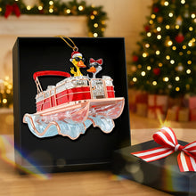 Load image into Gallery viewer, “Splash into Fun!” Fun Duck Pontoon Trip Ornament - Personalized Gifts for Pontoon Lovers Ornament PopCulturePrints

