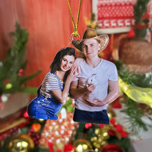 Load image into Gallery viewer, Personalized Rabbit Lovers Photo Ornament Ornament PopCulturePrints
