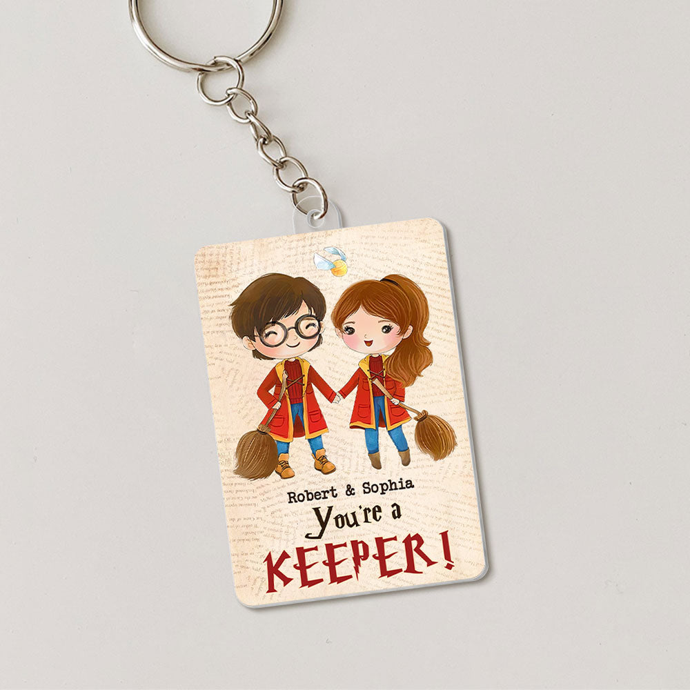 Personalized Harry Potter Keeper Keychain