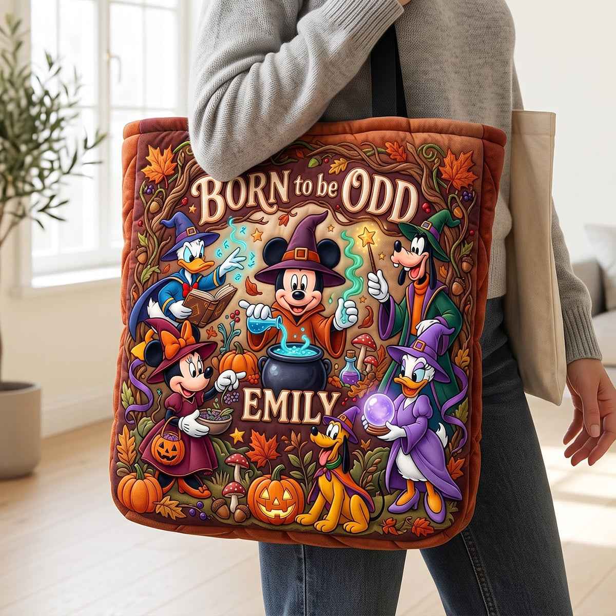“Born To Be Odd” – Personalized Tote Bag for Witch Lovers
