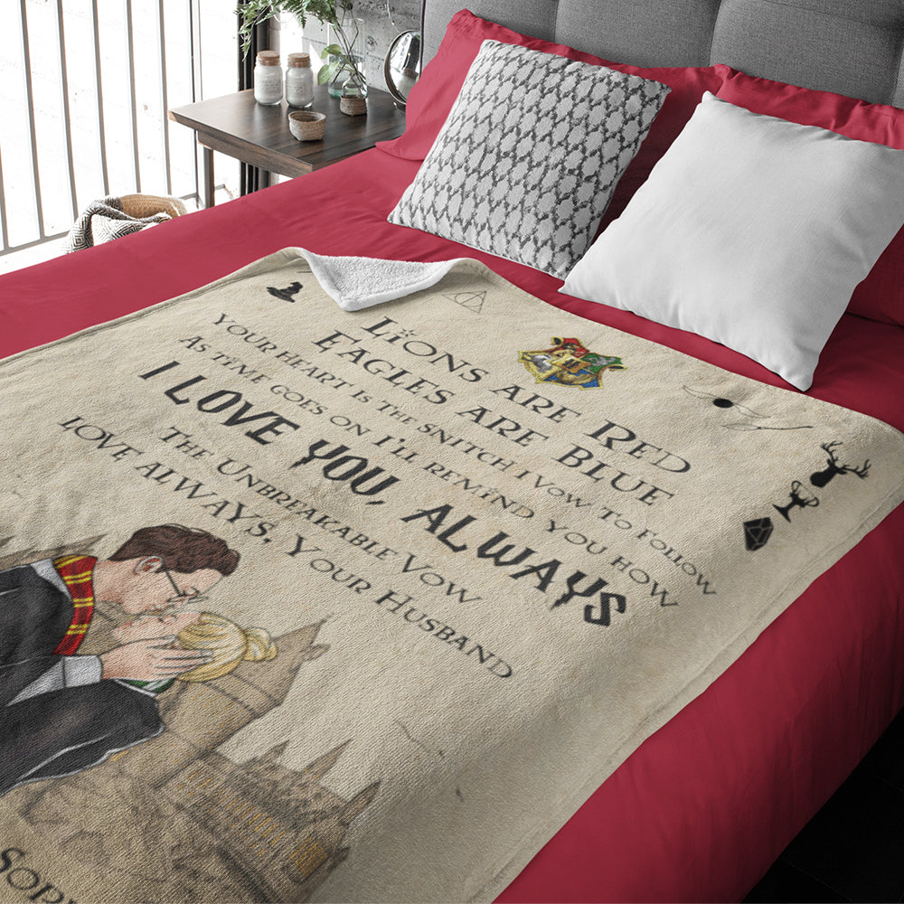 Personalized Wizard Love Blanket for Couples