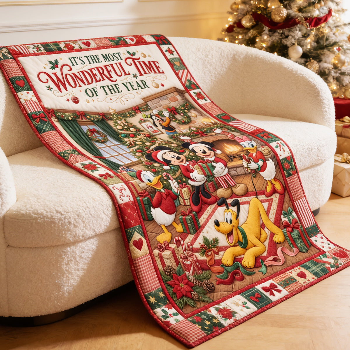“It's the Most Wonderful Time of the Year” - Personalized Holiday Family Blanket - Custom Gift for Everyone