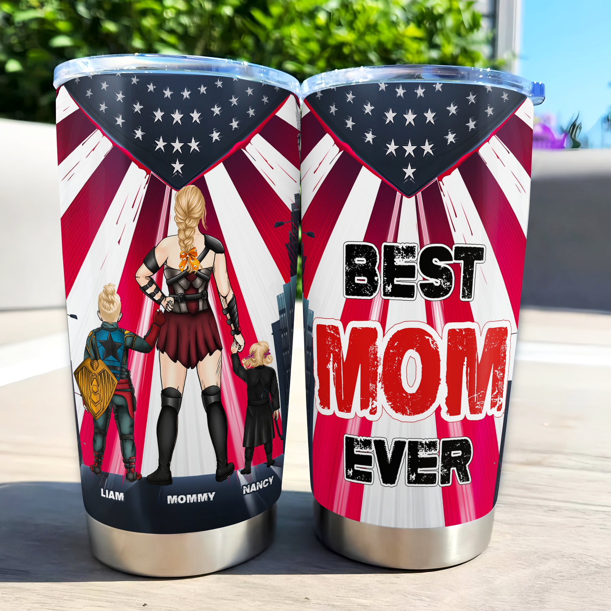 "Best Mom Ever" - Personalized Tumbler for Loving Moms and Grandmas Tumbler Cup PopCulturePrints
