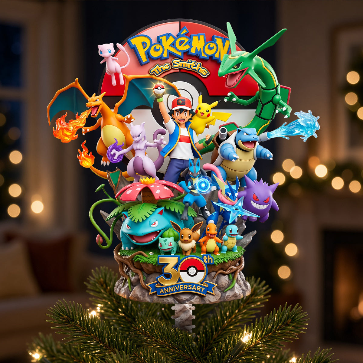 Celebrate 30 Years of Adventure - Personalized Creature Acrylic Christmas Tree Topper