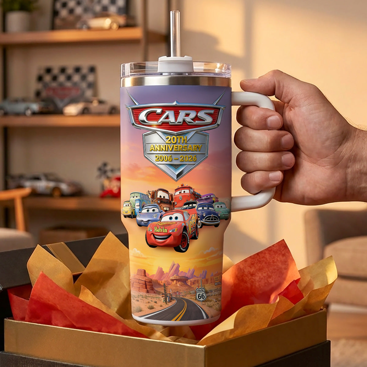 Celebrate Memories: 20th Anniversary Handle Tumbler - Personalized Gift for Every Fan Tumbler Cup PopCulturePrints