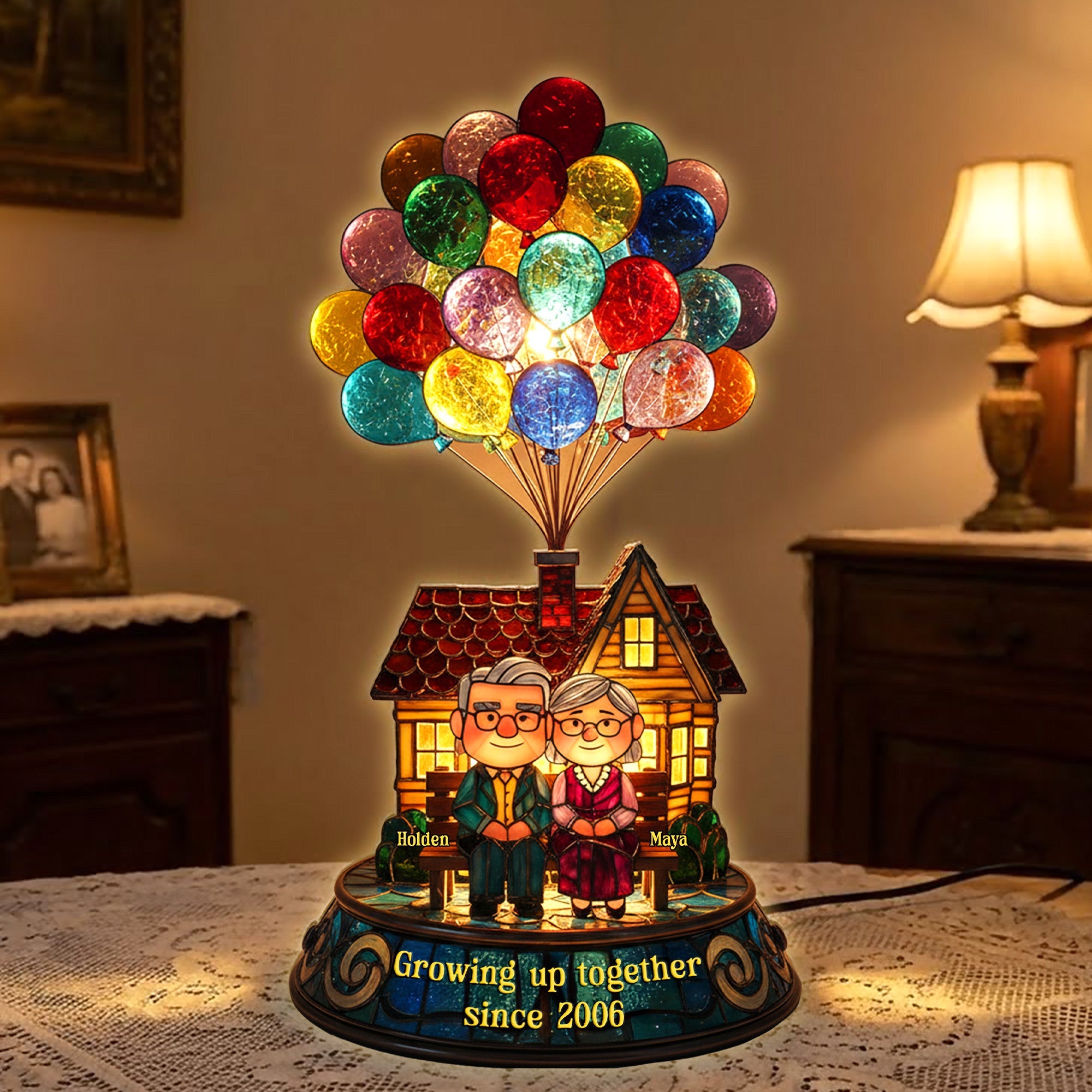 Growing Old Together: A Personalized Light Box for Couples Light Box PopCulturePrints