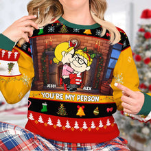 Load image into Gallery viewer, Custom Hugging Couple Sweater | Personalized Christmas Gift | Valentine&#39;s Day Gifts Ugly Christmas Sweater PopCulturePrints

