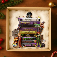 Load image into Gallery viewer, &quot;Embrace Your Dark Side!&quot; - Horror Witch Tape Stack Ornament - Personalized Gifts for Horror Fans Ornament PopCulturePrints
