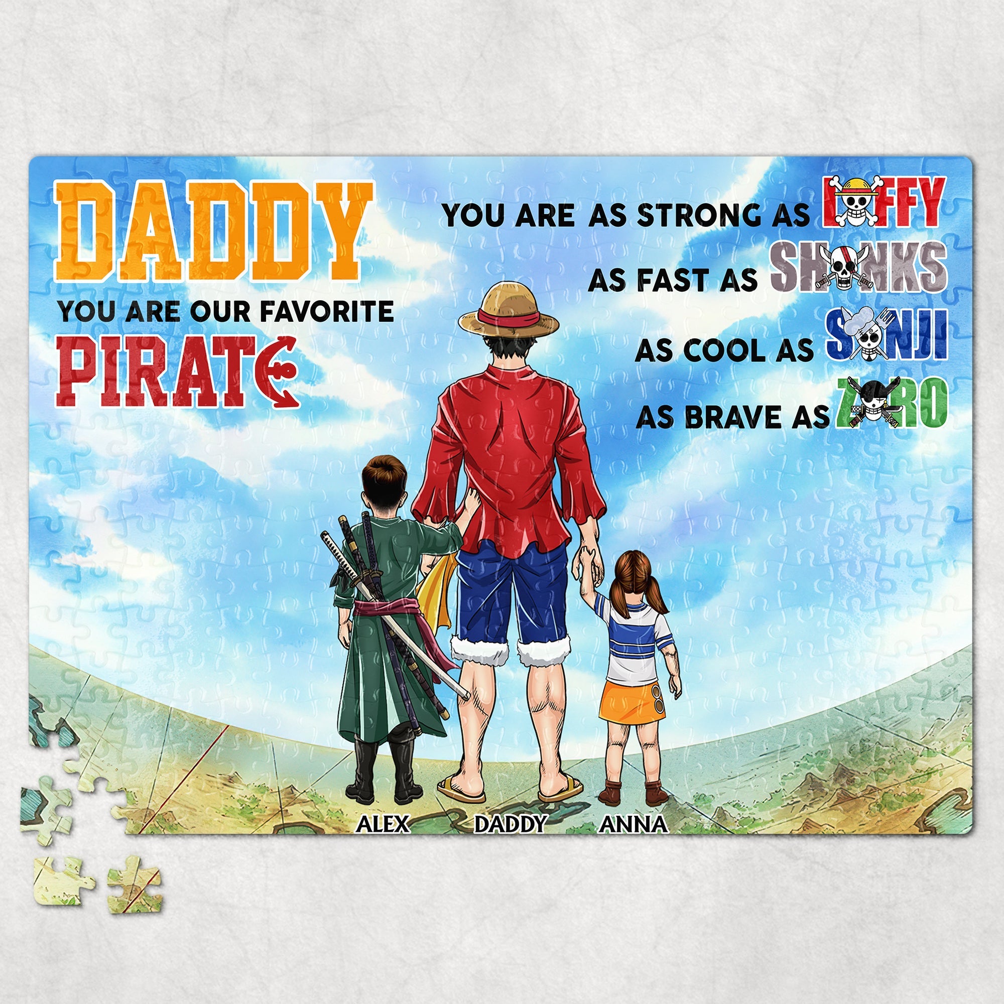 Personalized Pirate Dad Jigsaw Puzzle - Meaningful Gift for Father