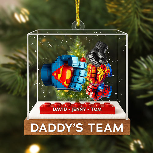 “Celebrate Dad's Legacy with Our Custom Daddy's Dream Team - Personalized Acrylic Ornament for Father's Day & Christmas Gifts” Ornament PopCulturePrints