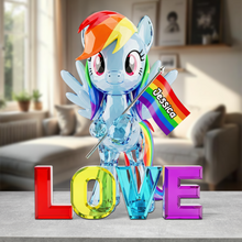 Load image into Gallery viewer, Celebrate Love: Personalized LGBT Acrylic Plaque - Perfect Gift for Friends and Family Shaped Plaques PopCulturePrints
