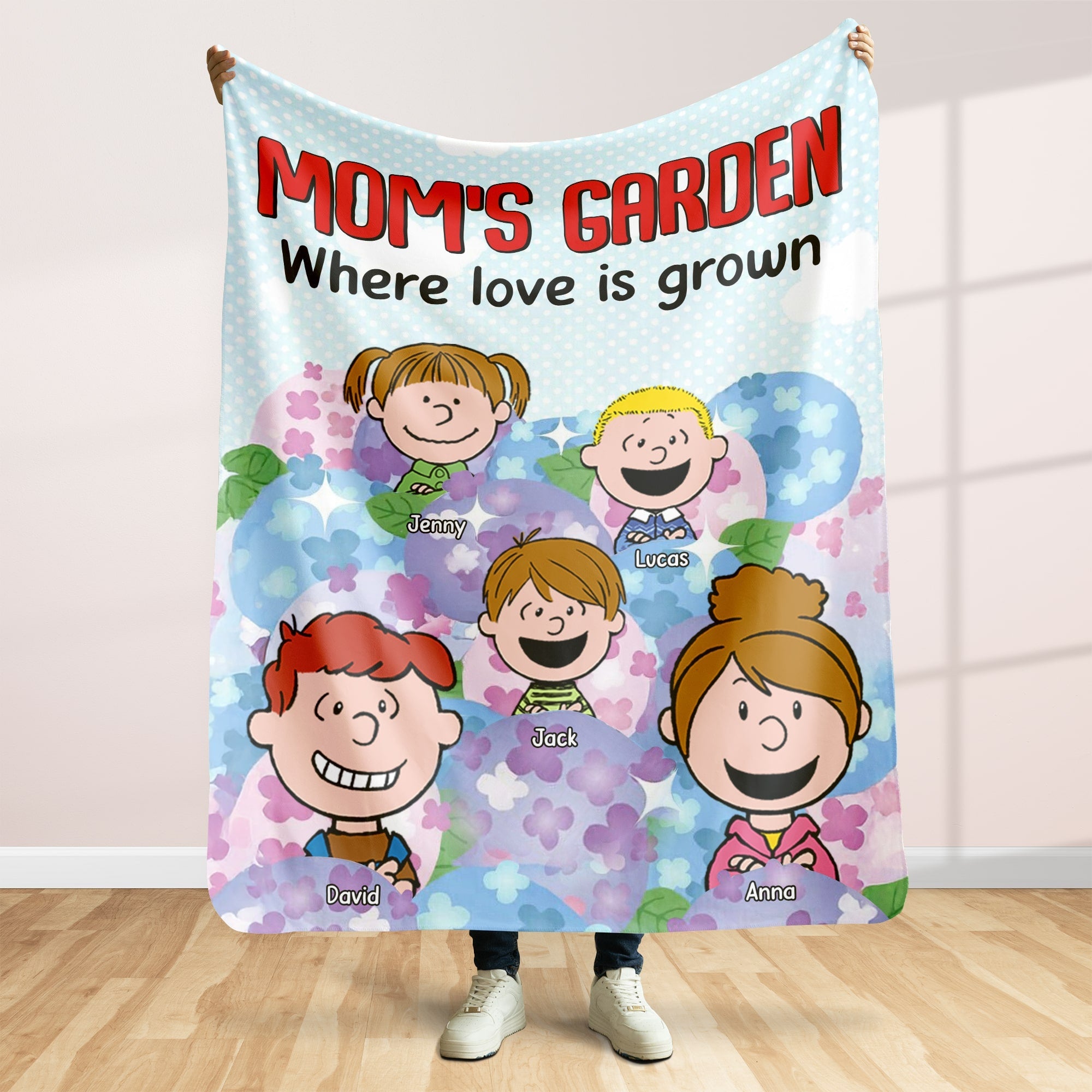 Personalized Mom Blanket - Mom's Garden Where Love Is Grown Blanket PopCulturePrints