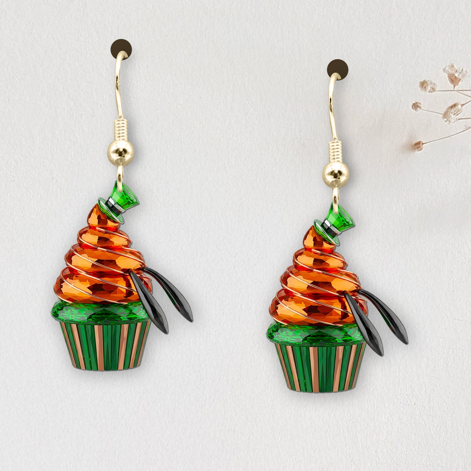 Cute Cupcakes Earrings - Personalized Gifts For Cartoon Lovers Earrings PopCulturePrints