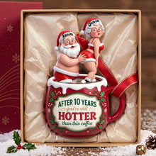 Load image into Gallery viewer, Santa's Naughty Love Couple Ornament - A Fun, Personalized Christmas Gift Ornament PopCulturePrints
