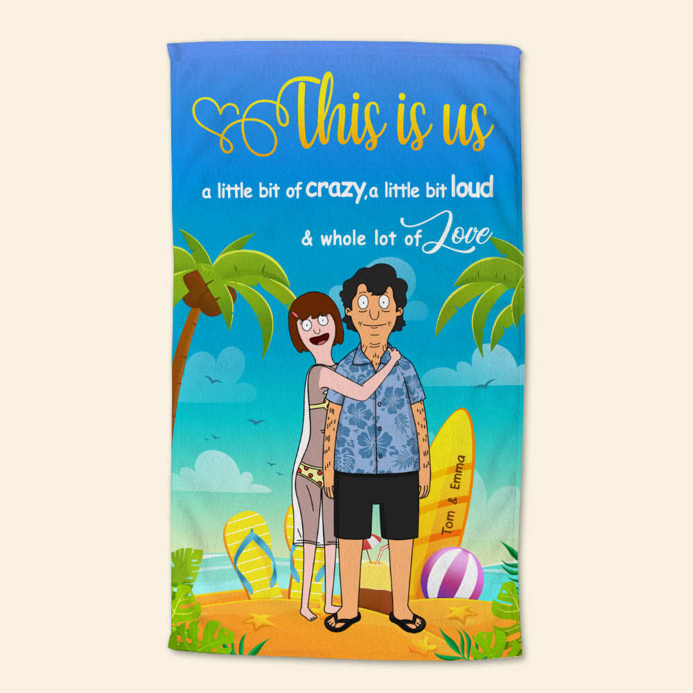 Custom Couples Beach Towel - Unique Personalized Valentine's Day Gifts | This Is Us Beach Towel PopCulturePrints