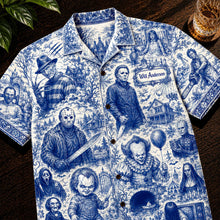 Load image into Gallery viewer, "Embrace the Spook!" Retro Horror Hawaiian Shirt - Personalized Gift for Horror Lovers
