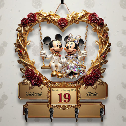 Celebrate Your Love - Personalized Wedding Couple Acrylic Key Hanger Key Hanger PopCulturePrints