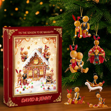 Load image into Gallery viewer, “Celebrate Your Love This Christmas with a Touch of Mischief” - Gingerbread Couple Christmas Advent Calendar Blind Box - Personalized Gift for Couples Advent Calendar PopCulturePrints

